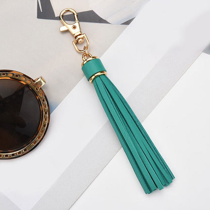 PU Leather Tassel Key Chain Handbag Bag Purse Accessories Pendant Keyring Gift