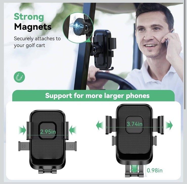 Golf Cart Phone Holder Cell Phone Holder Mount Universal for iPhone Galaxy Phone