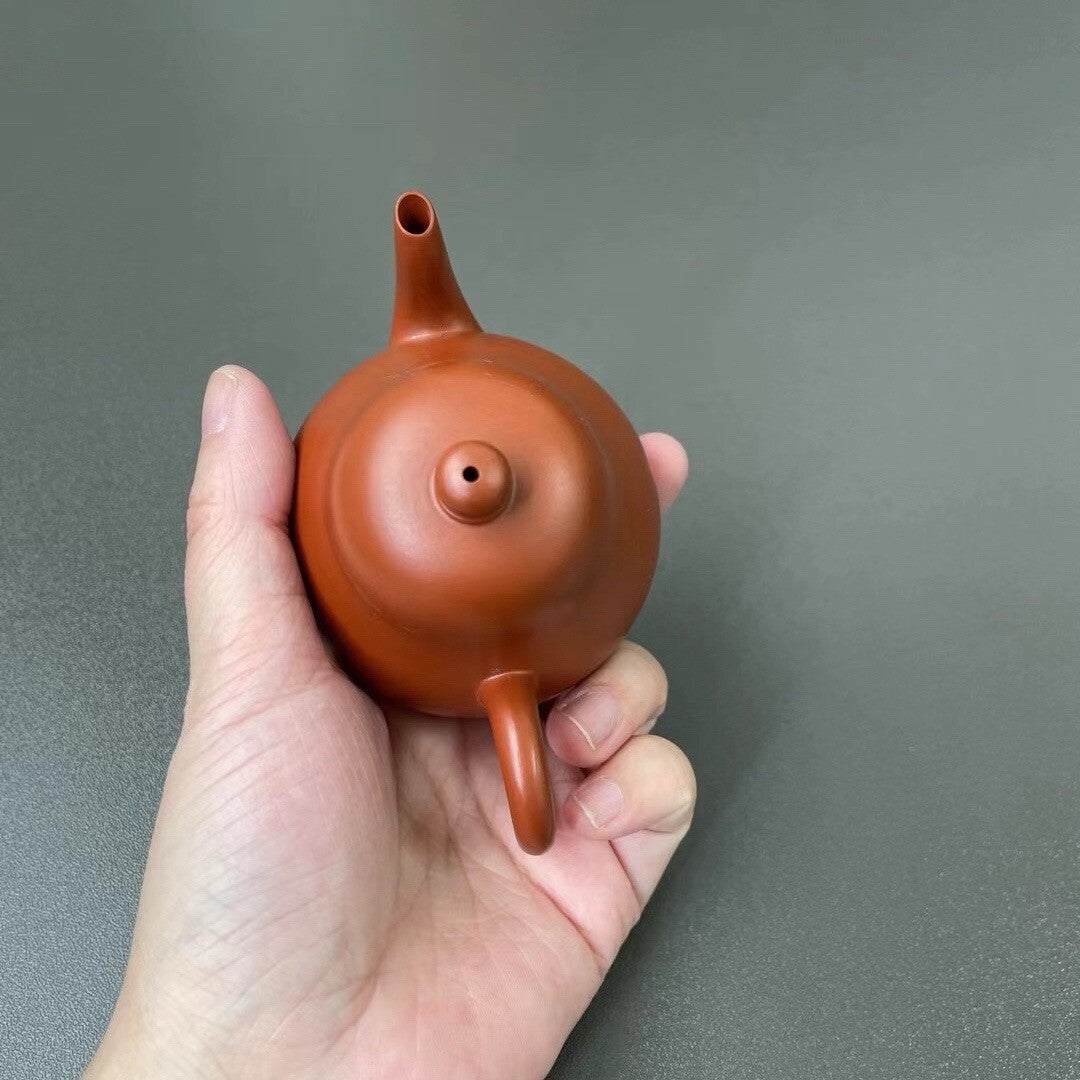 90cc Yixing Zisha Purple Clay Zhuni Handmade Puer Tea Small Pear Shaped Teapot