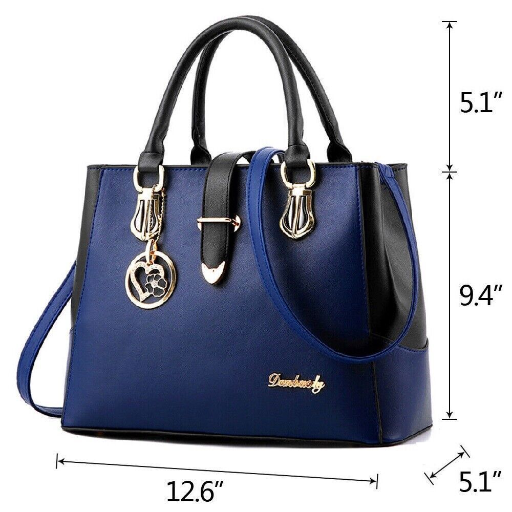 Women Leather Handbag Messenger Shoulder Tote Bag Crossbody Satchel Purse Large