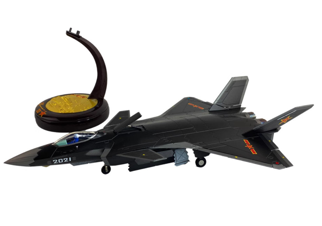 1:48 46CM J-20 Stealth Fighter Jet Aeroplane Diecast Military Aircraft Model