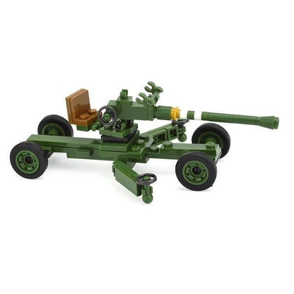 Military Weapon Gun WW2 Gun Cannon German Soviet Soldier Building Blocks Toy DIY