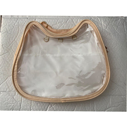 Cute Backpack Clear Front Pocket Transparent Bags Shoulder Bags 23.5*32.5*9.5 CM