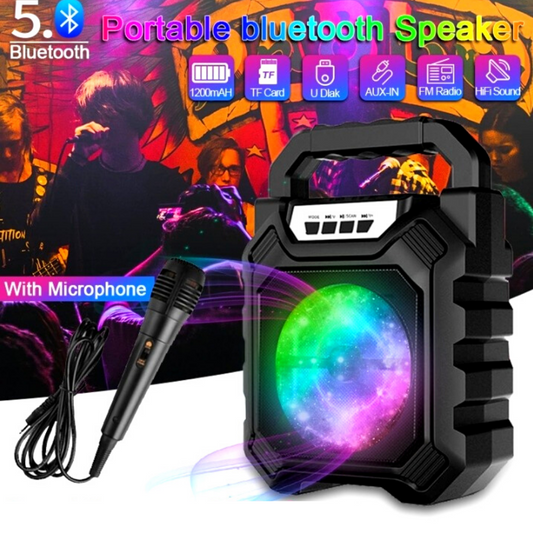 Corneta Bluetooth Bocina Parlante Altavoz Inalambrico LED & Microfono FM Karaoke