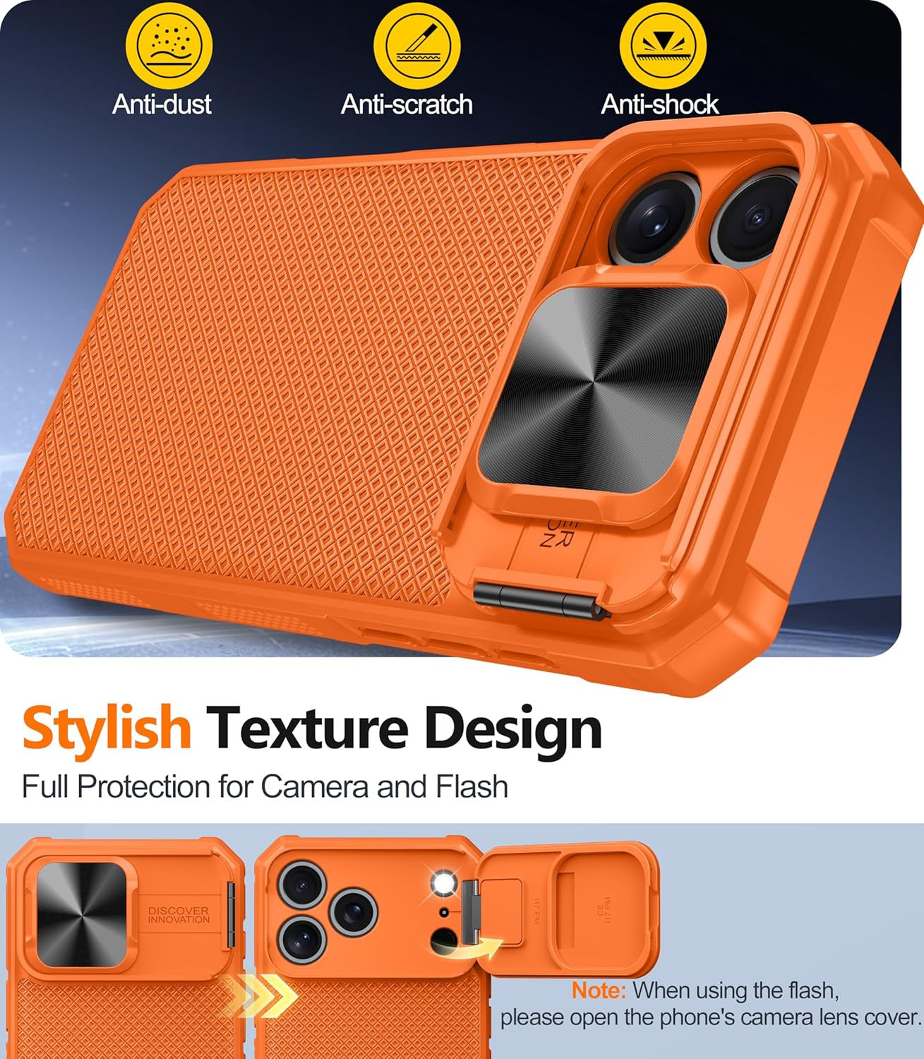Magnetic for Iphone 17 Pro Case,[Compatible with Magsafe][Slide Camera Cover][Ki
