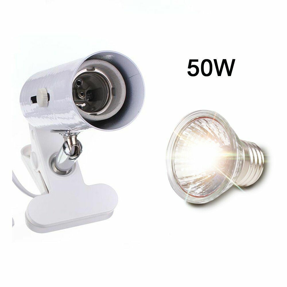 Reptile Lamp UVA UVB 3.0 Clip-on Ceramic Light Holder Turtle Basking UV Heating