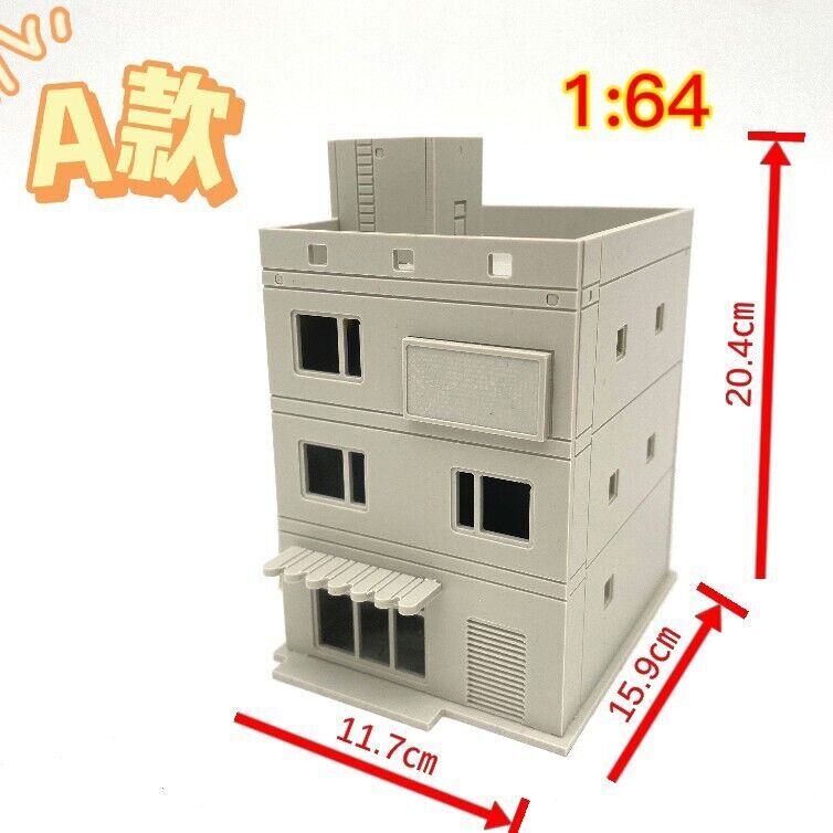 1/64 1/87 1/150 S HO Scale Buildings Train Railway Layout Model House