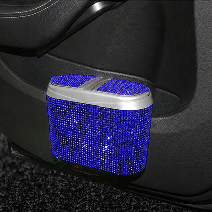 Car Van Trash Waste Bin Flip Case Rubbish Holder Auto Garbage Can Storage Box