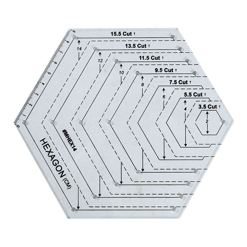 Patchwork Ruler Transparent Acrylic Quilting Yardstick Cloth Cutting Sewing Tool