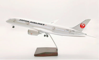 44CM JAPAN AIRLINES BOEING 787 Airplane Led Sound-controlled Light Resin Model