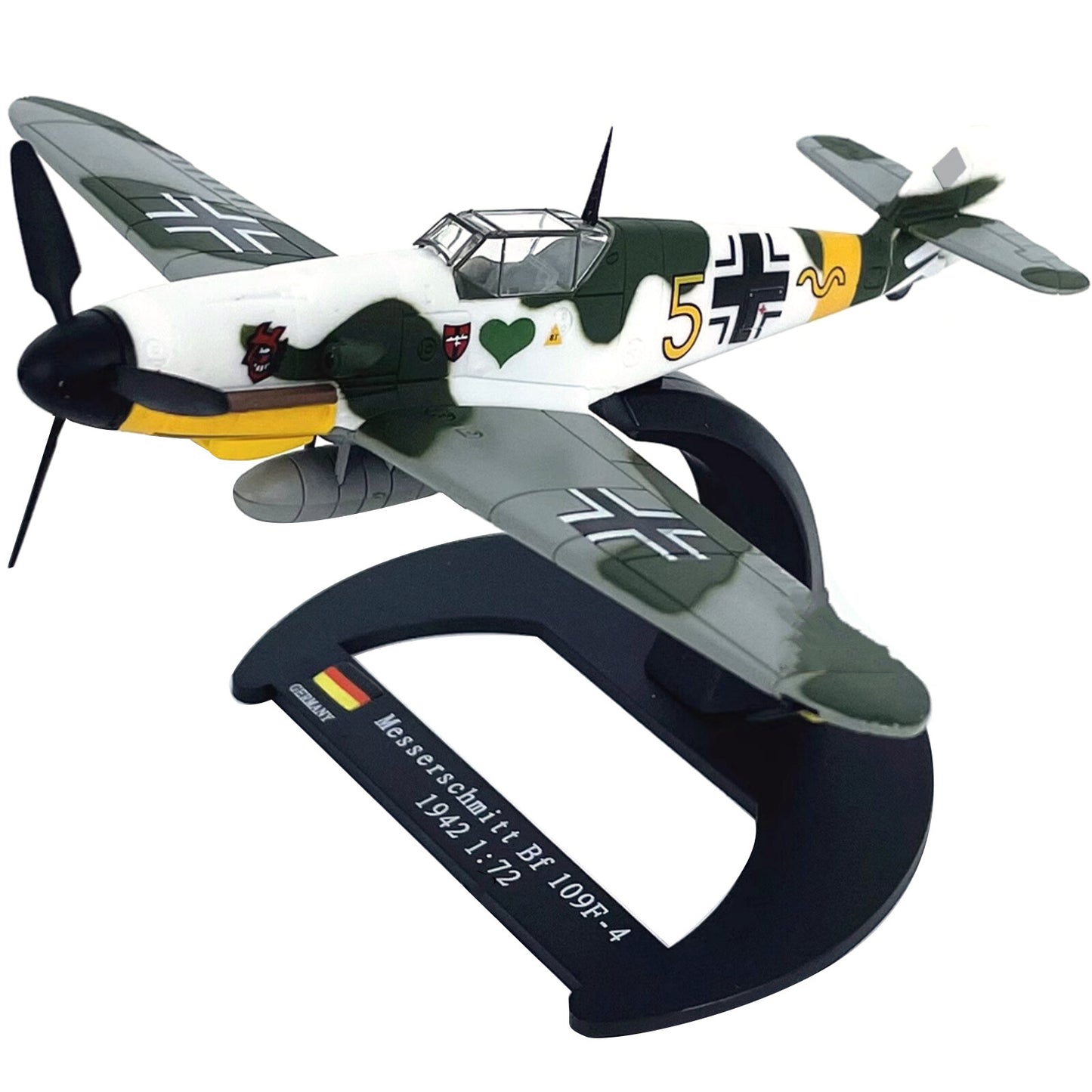 1/72 Scale WWII Germany Messerschmitt Bf-109F-4 Fighter Model Plane Toy Display