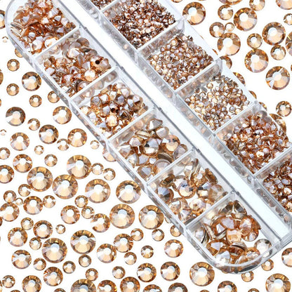 Nail Charms 30Pcs Boxed Luxury Shiny Planet Alloy 3D Art Rhinestones Bling Decor