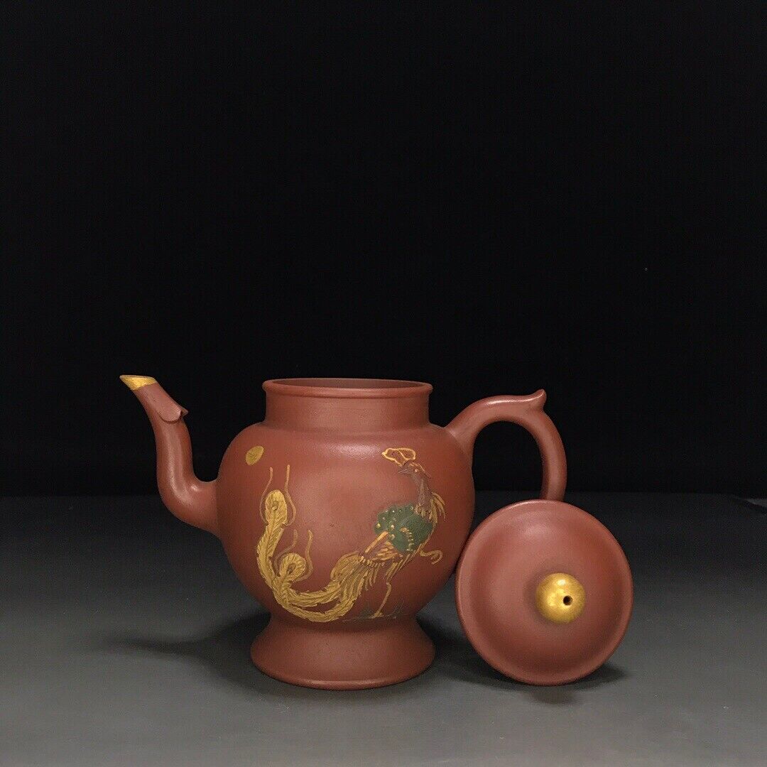 Chinese Yixing Zisha Clay Handmade Exquisite Teapot （凤鸣 底款：康熙御制）