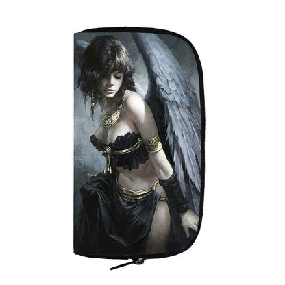 Cartoon Gothic Wallets Cute Purse Clutch Bag Phone Holder Ladies Coin Bags Long
