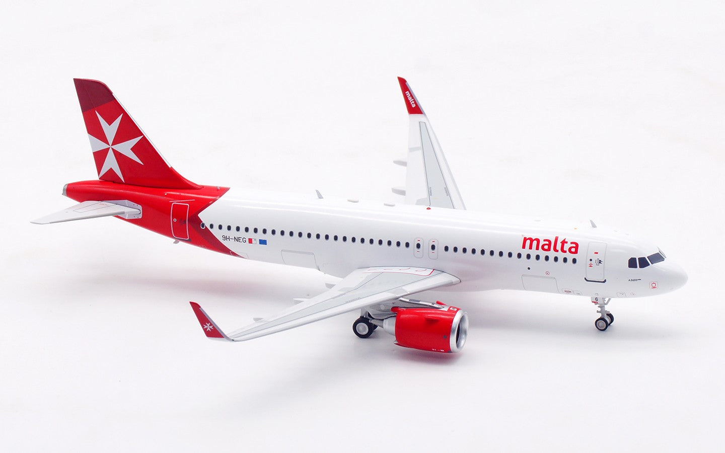1:200 InFlight Malta A320NEO 9H-NEG Passenger Airplane Diecast Aircraft Model