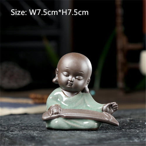 Funny Tea Pet Home Decoration House Warming Gift Mini Buddha Porcelain Tea Play