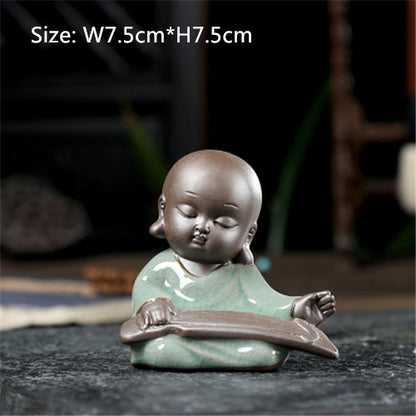 Funny Tea Pet Home Decoration House Warming Gift Mini Buddha Porcelain Tea Play