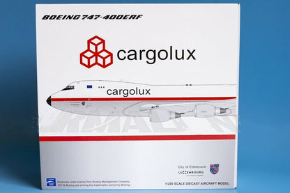 1:200 35CM JC Wings Cargolux BOEING 747-400 Passenger Airplane Diecast Model