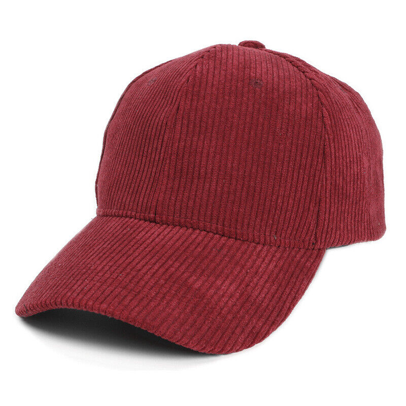 Unisex Corduroy Baseball Cap Snapback Hat Trucker Hat Peaked Cap Adjustable*US