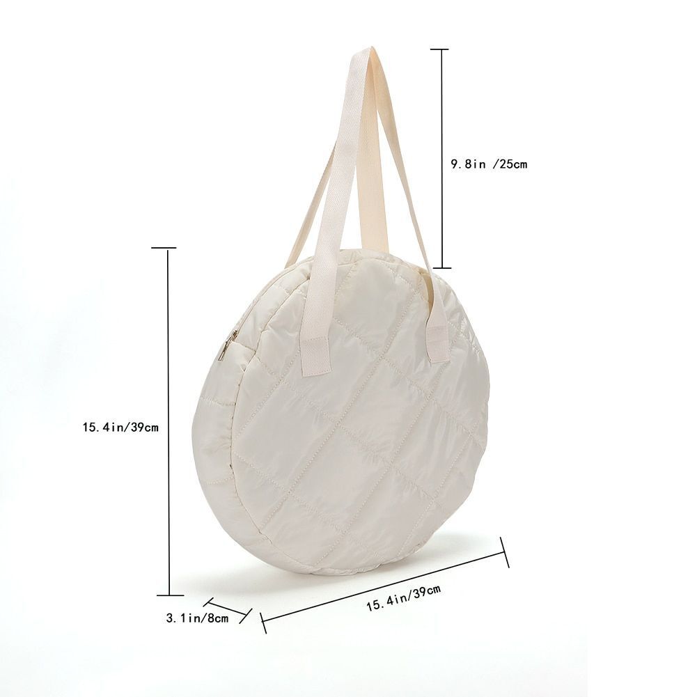 Lattice Pattern Shoulder Bag Cotton Handbag Large Capacity Purse Feather Padded