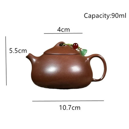Chinese Yixing Teapot Handmade Tea Pot Tea Infuser Kettle Zisha Tea Set 90ml