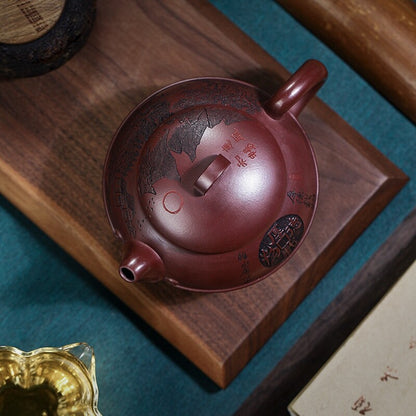 Full Handmade Tea Pot Marked Chinese Purple Clay Real Yixing Zisha Pot 420ml Big