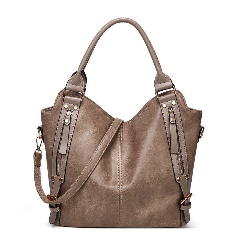 Handbag Bag Side Pockets Bag PU Leather Totes Shoulder Bags Ladies