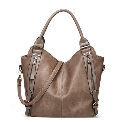 Handbag Bag Side Pockets Bag PU Leather Totes Shoulder Bags Ladies