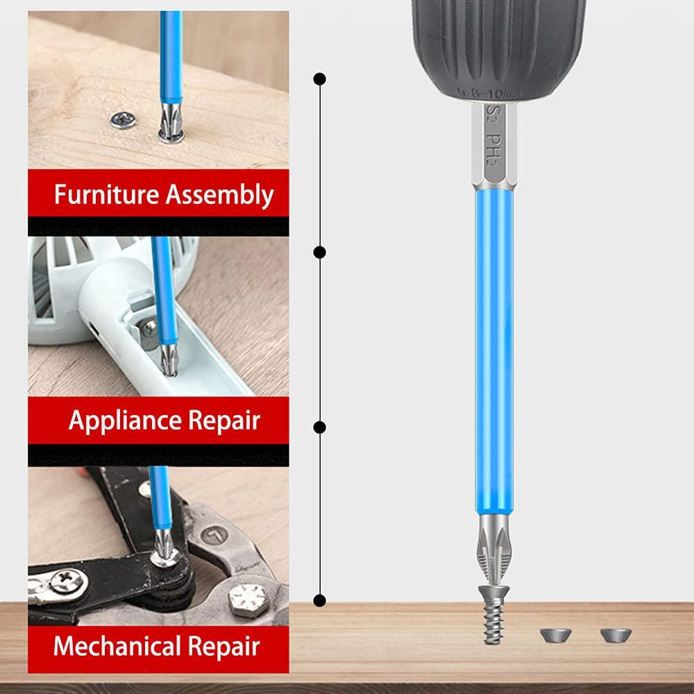 7/14X Magnetic screwdriver bit Bits set PH2 Anti-slip Hex Shank Screw Cross Head