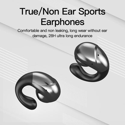 Bluetooth Headset Bone Conduction Earphone Clip-on Ear Headphones For Universal