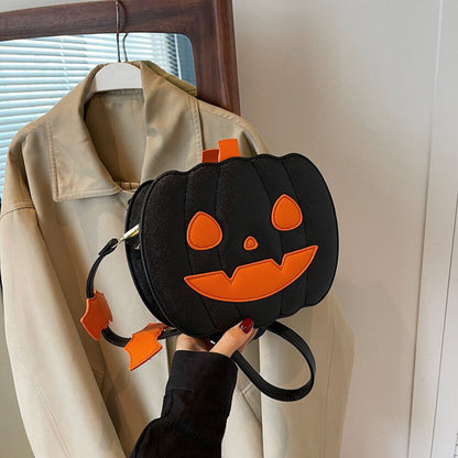 Crossbody Bag Halloween Bag Pumpkin Purse Satchel Bag Shoulder Bag Funny PU