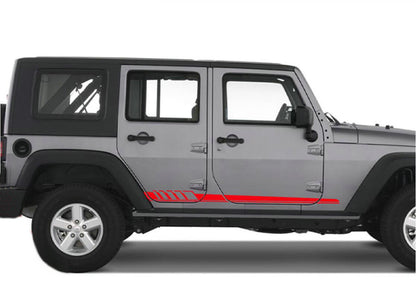 Graphics Car Side Sticker For Jeep Wrangler Rubicon 4 Door Racing Stripe Decals