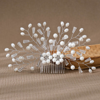 Women Hair Combs Korean Fashion Pearl Handmade Hairpins Clip DIY Styling Jewelry