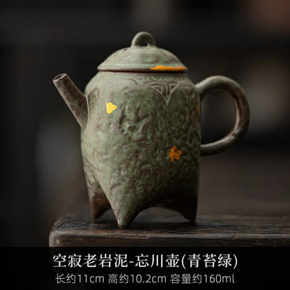 High End Tea Pot Old Rock Clay Pot Kung Fu Tea Set Decoration Gift Collection