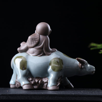 Purple Sands Tea Pet Ornament 12.2cm Kung Fu Tea Tray Decoration Tea Ceremony