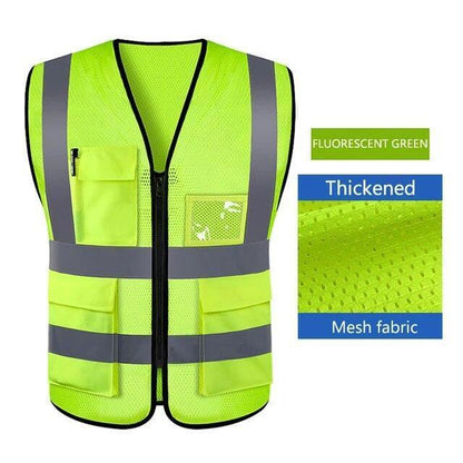 Safety Vest Reflective with Tool Pockets Construction Hi Vis Work Uniform