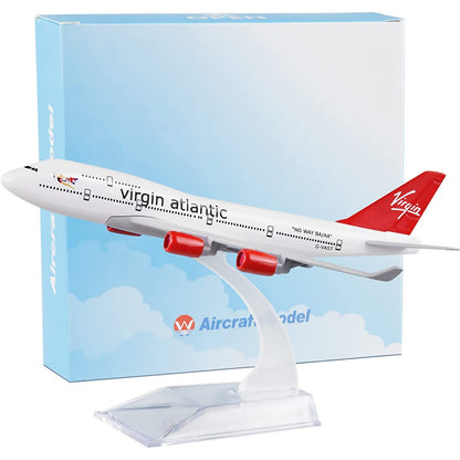 1/400 16cm Virgin Atlantic B747 Airplane Model Alloy Aircraft Bar Decor Gift
