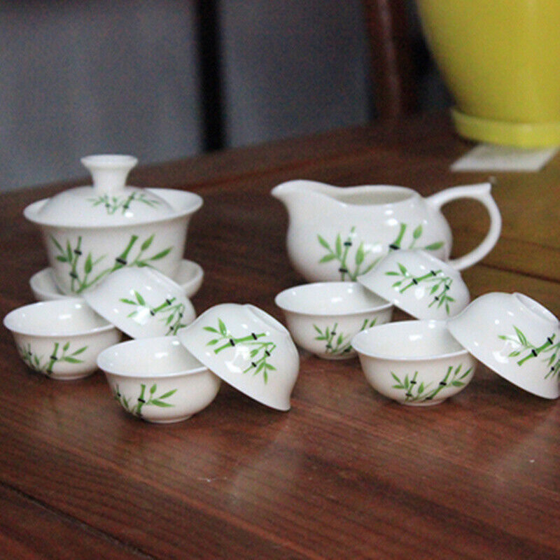 Chinese KungFu Tea Set Drinkware Ceramic Tea Pot Cup Tureen Gift Packing Pottery