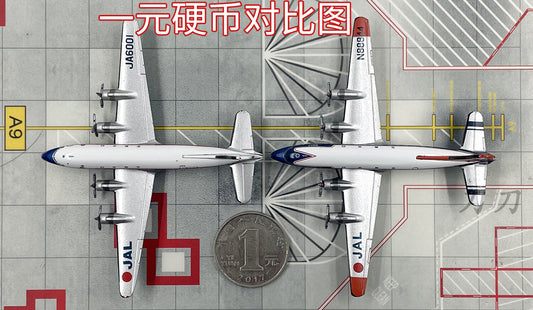 2PCS 1:400 JAPAN AIRLINES JAL DC-4 Passenger Airplane Diecast Aircraft Model