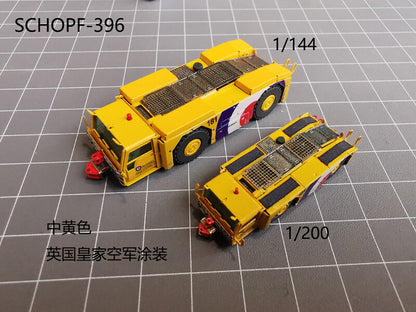 1/144 Airport Ground Service SCHOPF396 Aircraft Tractor+Drawbar Model #B 1Pcs