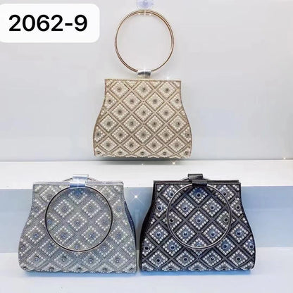 Evening Bag Diamond Rhinestone Clutch Silver Purse Handbags Clutches 9*9*13 CM