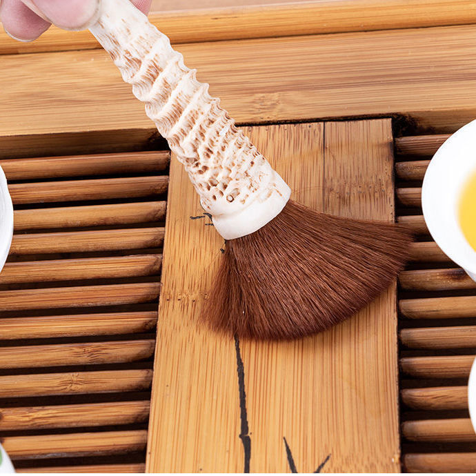 Sheep Horn Raising Pot Pen Brush Tea Set Tea Ceremony Accessories