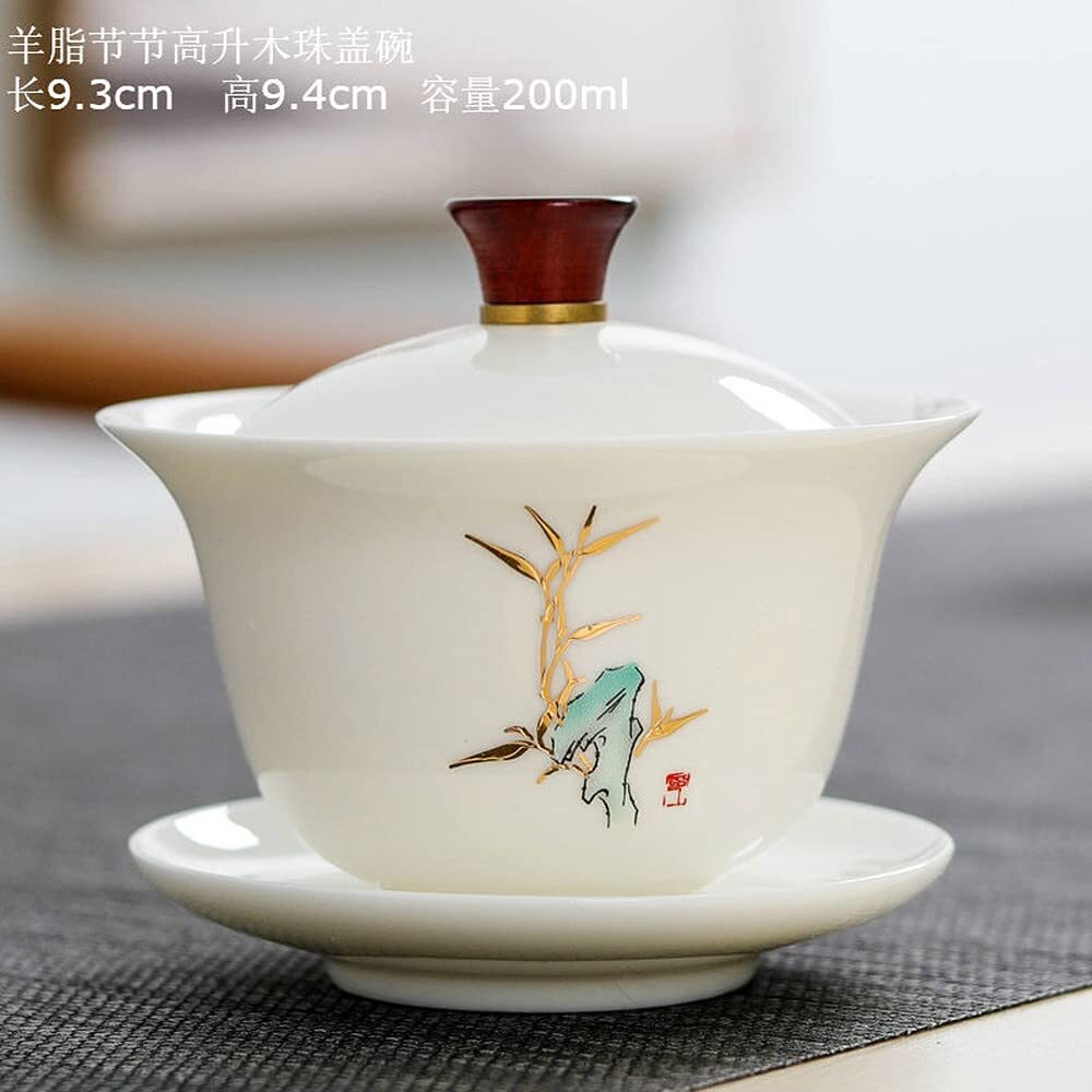 200ml Ceramic Gaiwan Household Bowl Tea Cup Tea Set Tea Cup Bowl Tea Decor