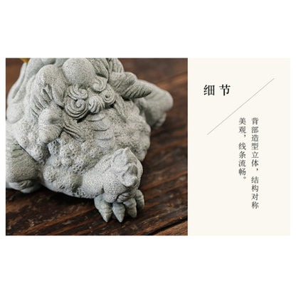 Retro Golden Toad Green Sandstone Tea Pet 9cm Tea Table Decoration Tea Play