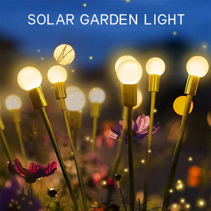 Solar Firefly Garden Light Swaying Outdoor Landscape Lamp Bulb Christmas Decor