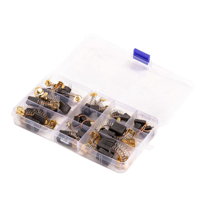 40Pcs/Box 10 Sizes Electric Motor Graphite Carbon Brushes Parts For Power Tool