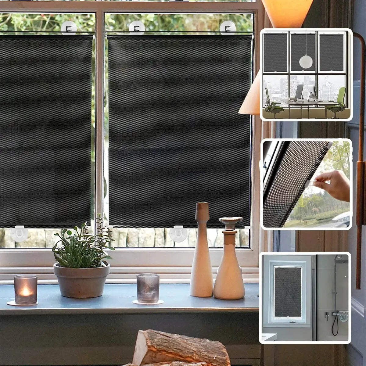 Blackout Roller Blinds | Nail-Free Privacy Curtains for Windows