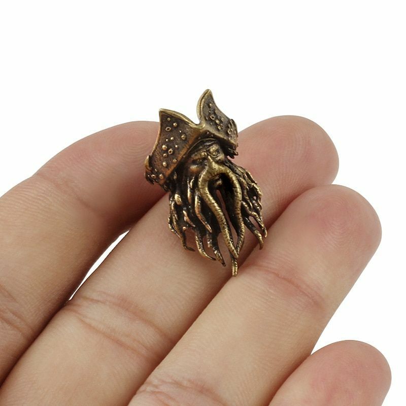 Octopus Knife Beads Copper Pendant Brass Paracord Accessories Caribbean Pirates