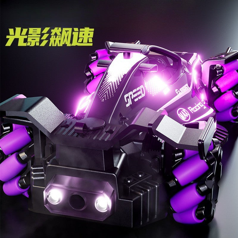Remote control stunt drift 4WD light spray gesture induction children's toy car