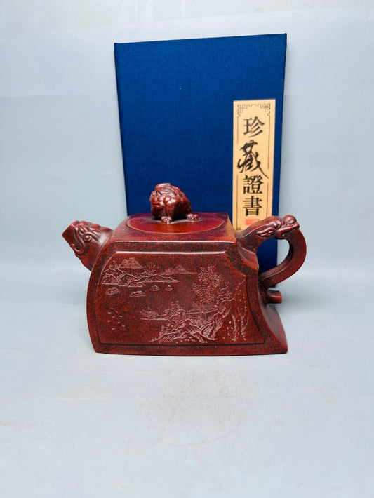 Chinese Yixing Zisha Clay Handmade Exquisite Dragon Teapot